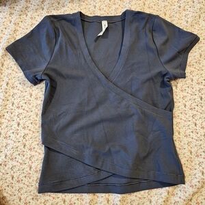 Athleta One Shoulder And Wrap Crop Transcend Top